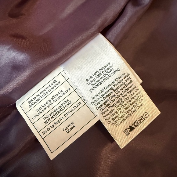 Eddie Bauer EB650 Deep Eggplant Purple Full Zip Down Fill Puffer Vest Size L - Picture 10 of 13